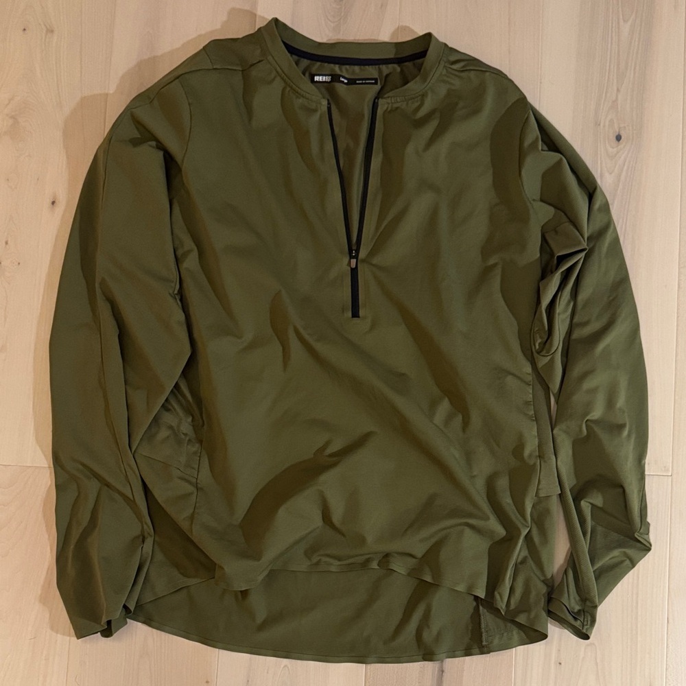 REI Men's Forest Green Performance Long Sleeve